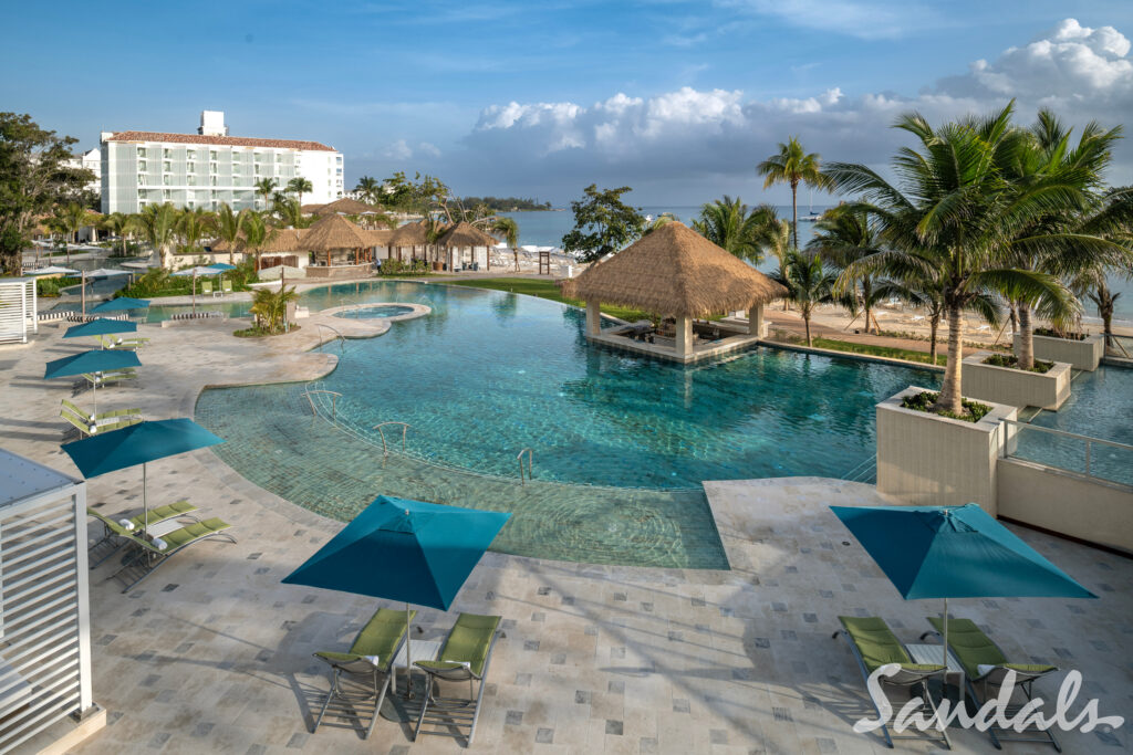 East pool at Sandals Dunn's River